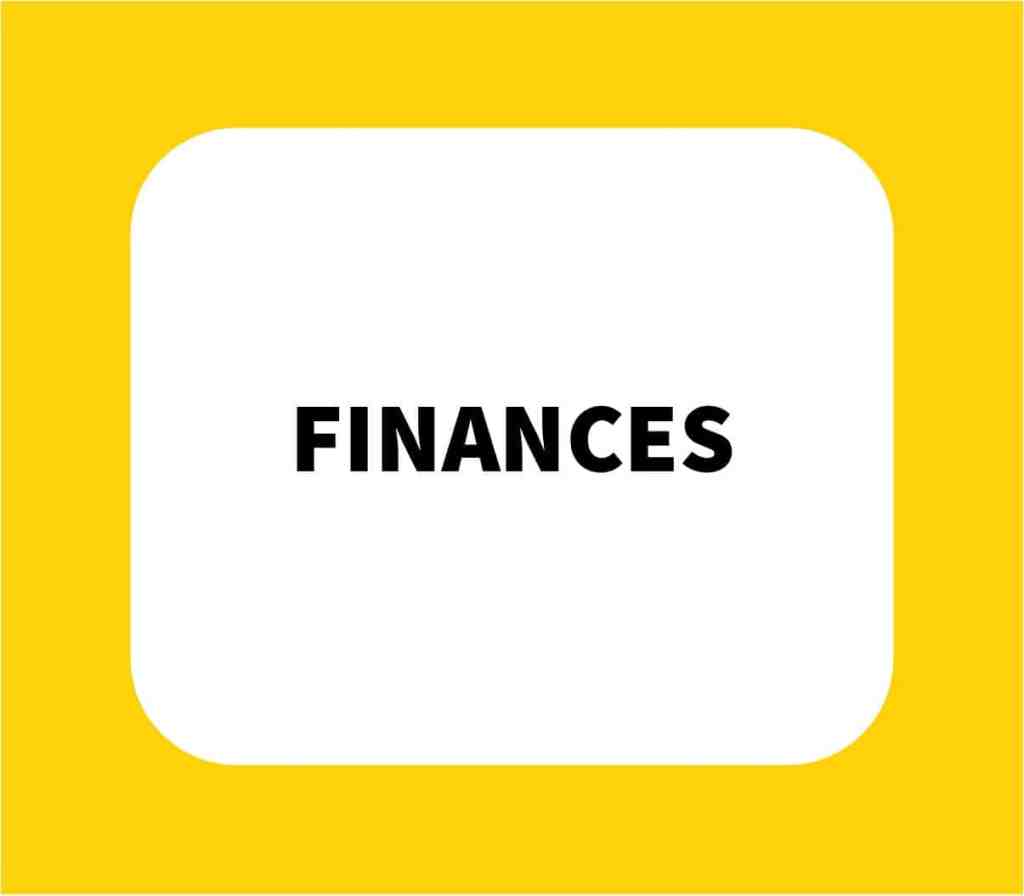 Important Info Buttons Finances no border