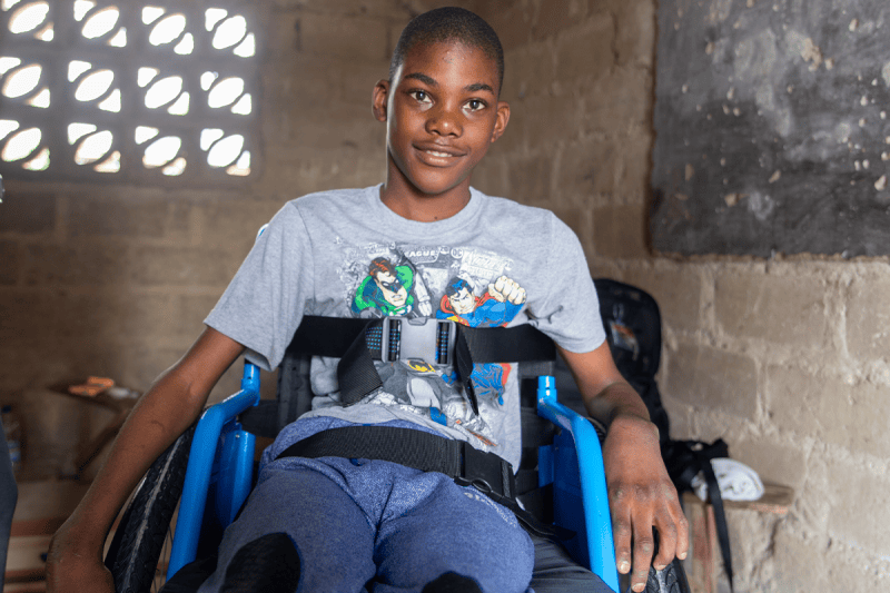 Child in wheelchair